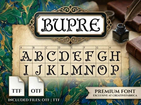 Bupre: A Mythic Font for Modern Design