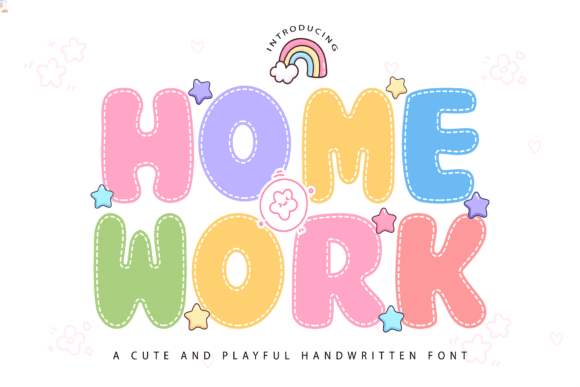 Cute Homework Font for Playful Design