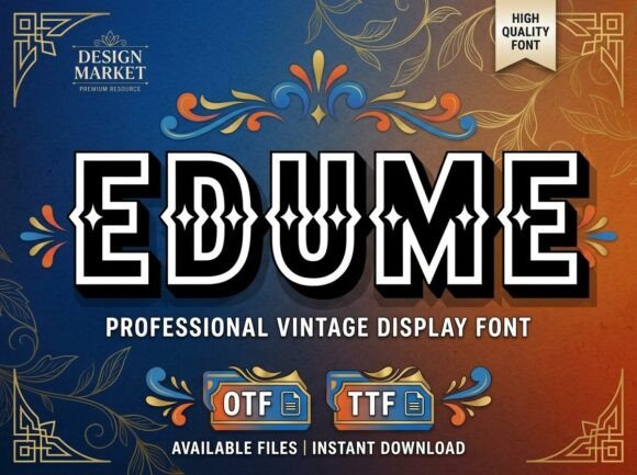 Edume Font: Bold Display for Web Design