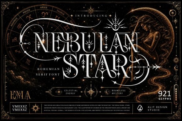 Nebulan Star Typeface for Creative Brands