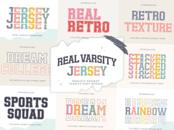 Real Varsity Jersey Font for Creative Projects