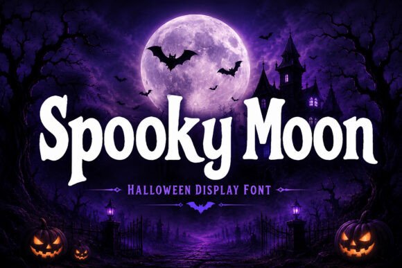 Spooky Moon Font for Halloween Branding