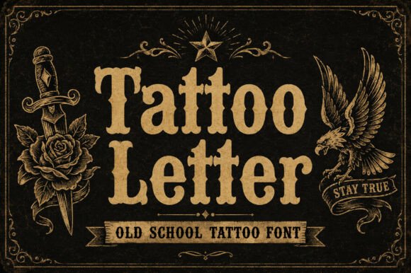 Tattoo Letter Font for Bold Branding