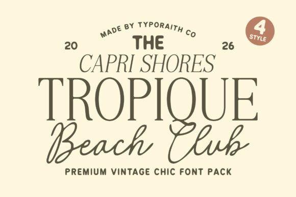 Tropique Font for Editorial Design
